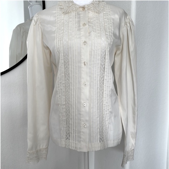 VINTAGE 1950s {lace} blouse - Picture 6 of 7